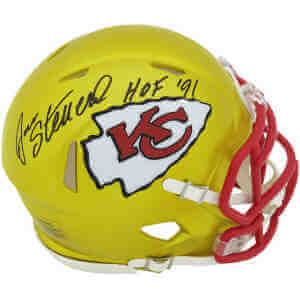 Jan Stenerud Signed Kansas City Chiefs FLASH Riddell Speed Mini Helmet w/HOF'91