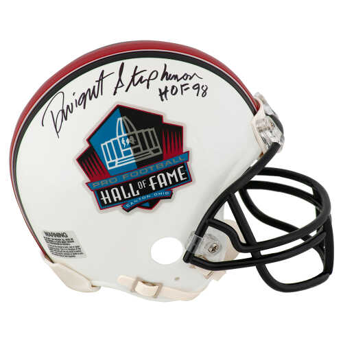 Dwight Stephenson Signed Hall of Fame Logo Riddell (VSR4) Mini Helmet w/HOF'98