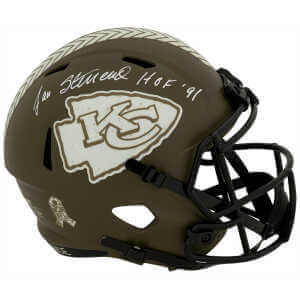 Jan Stenerud Signed Kansas City Chiefs SALUTE Riddell Full Size Speed Replica Helmet w/HOF'91