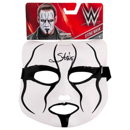 Sting Signed WWE White & Black Wrestling Mask