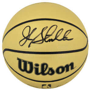 John Stockton Signed Wilson Gold Full Size Basketball