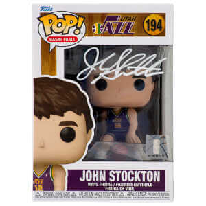John Stockton Signed Utah Jazz NBA Funko Pop Doll #194