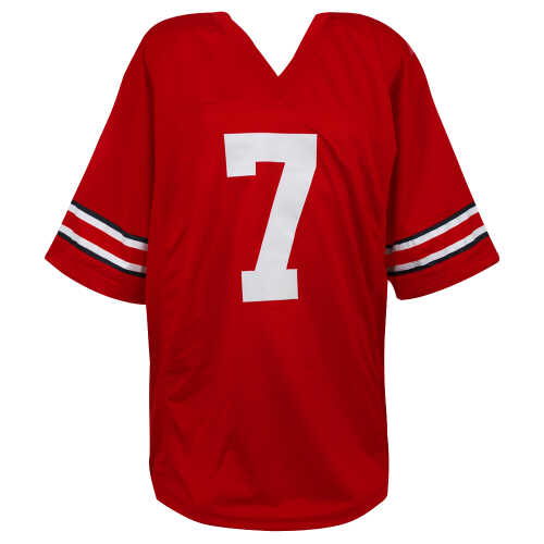 C.J. Stroud Signed Red Custom College Football Jersey - (Beckett) - Image 3