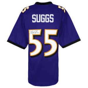 Terrell Suggs Signed Purple Custom Football Jersey