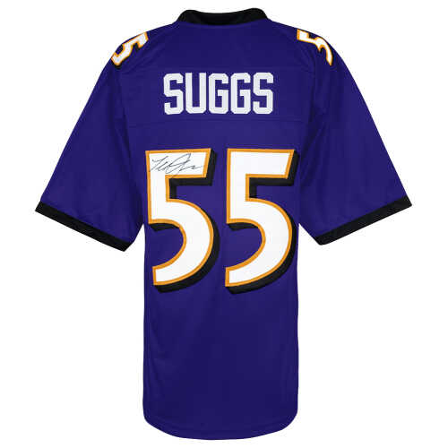 Terrell Suggs Signed Purple Custom Football Jersey