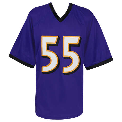 Terrell Suggs Signed Purple Custom Football Jersey - Image 3