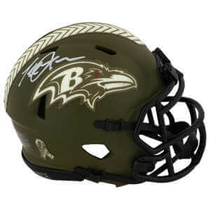Terrell Suggs Signed Baltimore Ravens SALUTE Riddell Speed Mini Helmet