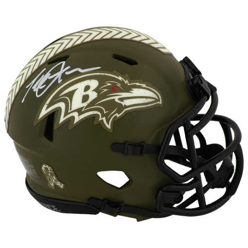 Terrell Suggs Signed Baltimore Ravens SALUTE Riddell Speed Mini Helmet