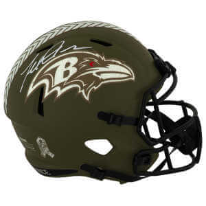 Terrell Suggs Signed Baltimore Ravens ECLIPSE Black Matte Riddell Full Size Speed Replica Helmet