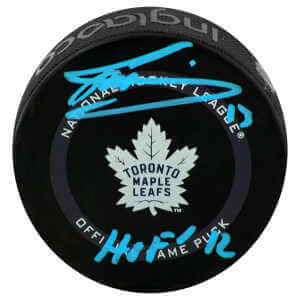 Mats Sundin Signed Toronto Maple Leafs Logo Official Game Hockey Puck w/HOF'12