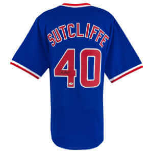Rick Sutcliffe Signed Blue Throwback Custom Baseball Jersey &ndash; (JSA)