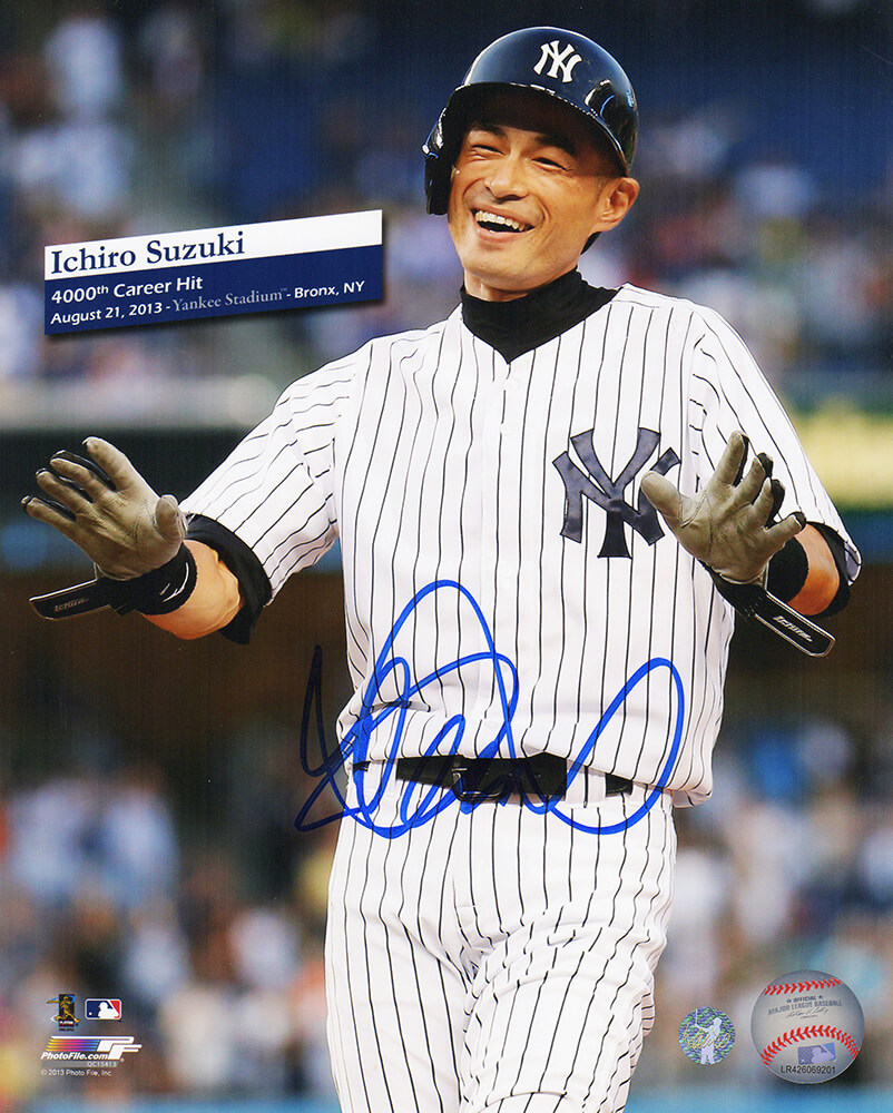 Ichiro Suzuki Signed New York Yankees 4000th Career Hit 8×10 Photo (Ichiro  Hologram) – Schwartz Sports Memorabilia