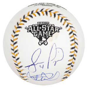 Ichiro Suzuki & Jose Lopez Dual Signed Rawlings 2006 All Star Game Logo Baseball – (Beckett)