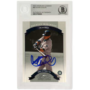 Ichiro Suzuki Signed Seattle Mariners 2002 Donruss Classics Baseball Trading Card #96  - (Beckett Encapsulated)