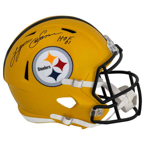 Lynn Swann Signed Pittsburgh Steelers FLASH Riddell Full Size Speed Replica Helmet w/HOF'01