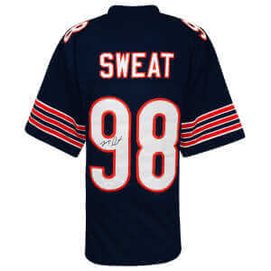 Montez Sweat Signed Navy Custom Football Jersey - (JSA)