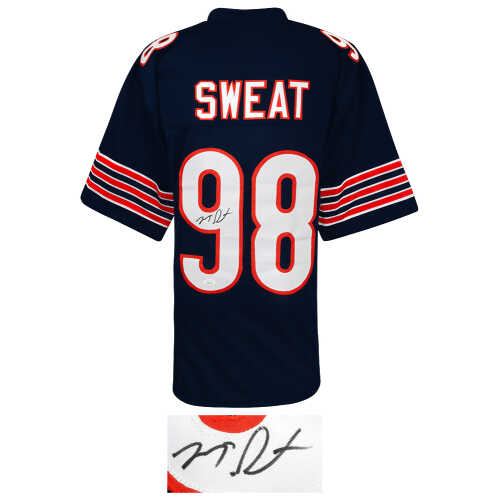 Montez Sweat Signed Navy Custom Football Jersey - (JSA) - Image 2