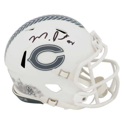 Montez Sweat Signed Chicago Bears 2024 SALUTE White Riddell Speed Mini Helmet