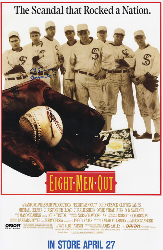 D.B. Sweeney Signed Eight Men Out 11x17 Movie Poster w/Shoeless Joe
