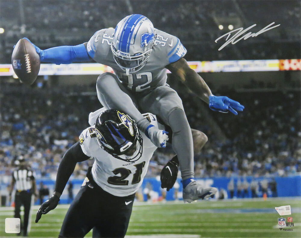 BARRY SANDERS SIGNED DETROIT LIONS 16X20 PHOTO SCHWARTZ SPORTS HOLOGRAM