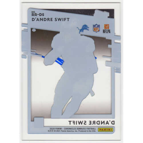 D'Andre Swift Signed Detroit Lions 2020 Donruss Clearly Rated Rookie Football Card #RR-DS - Image 2