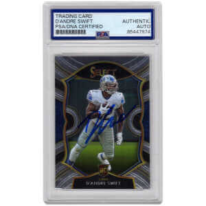 D'Andre Swift Signed Detroit Lions 2020 Panini Select Rookie Football Card #51 - (PSA Encapsulated)