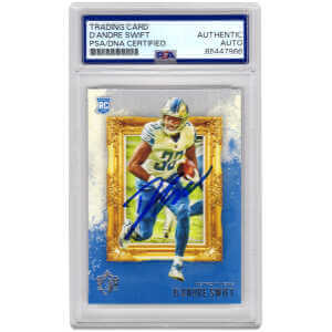 D'Andre Swift Signed Detroit Lions 2020 Panini Gridiron Kings Rookie Football Card #GK-10 - (PSA Encapsulated)