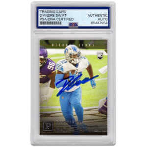 D'Andre Swift Signed Detroit Lions 2020 Rookie Football Card (various) - (PSA Encapsulated)