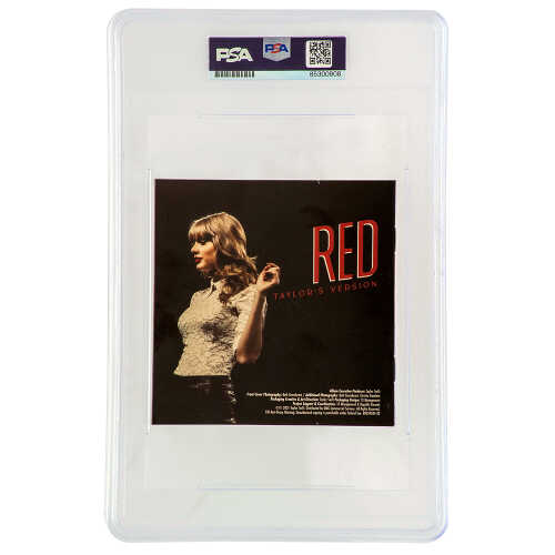 Taylor Swift Signed 'Red' (Taylor's Version) 5x5 CD Cover - (PSA Encapsulated) - Image 2