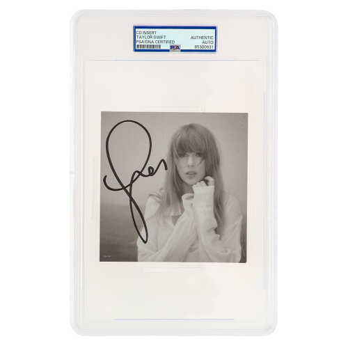 Taylor Swift Signed 'The Tortured Poets Department' 5x5 CD Insert - (PSA/DNA Encapsulated)