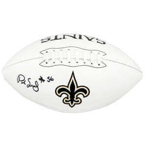 Pat Swilling Signed New Orleans Saints Franklin White Logo Football