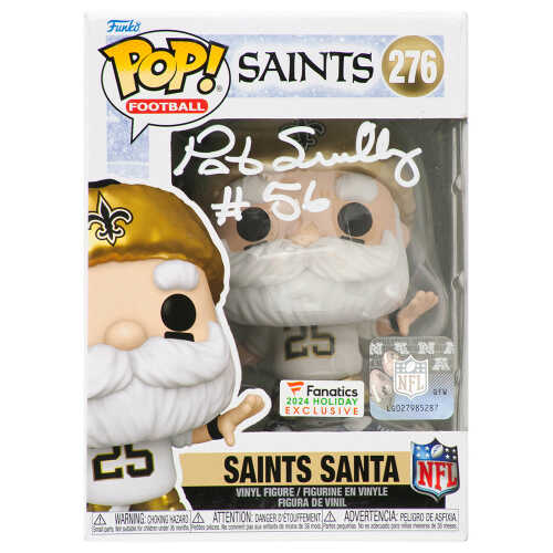 Pat Swilling Signed New Orleans Saints SANTA Funko Pop Doll #276