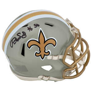 Pat Swilling Signed New Orleans Saints LUNAR Riddell Speed Mini Helmet