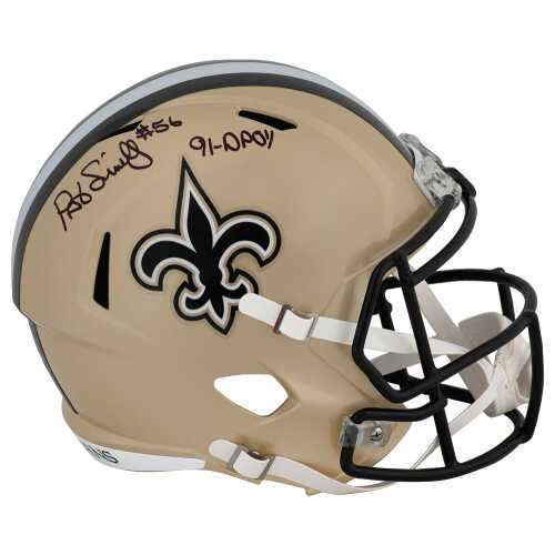 Pat Swilling Signed New Orleans Saints Riddell Full Size Speed Replica Helmet w/91 DPOY