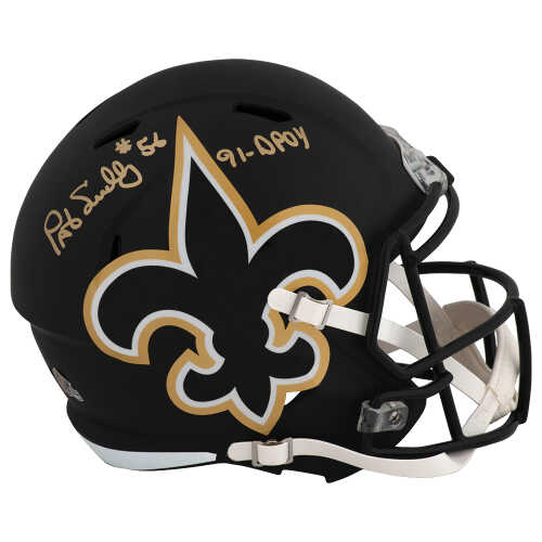 Pat Swilling Signed New Orleans Saints AMP Riddell Full Size Speed Replica Helmet w/91 DPOY