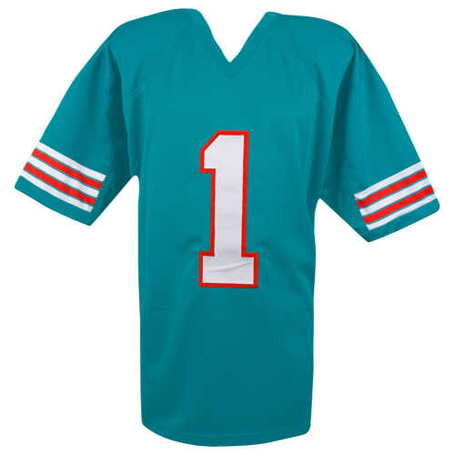 Tua Tagovailoa Signed Teal Custom Football Jersey (Beckett) - Image 2