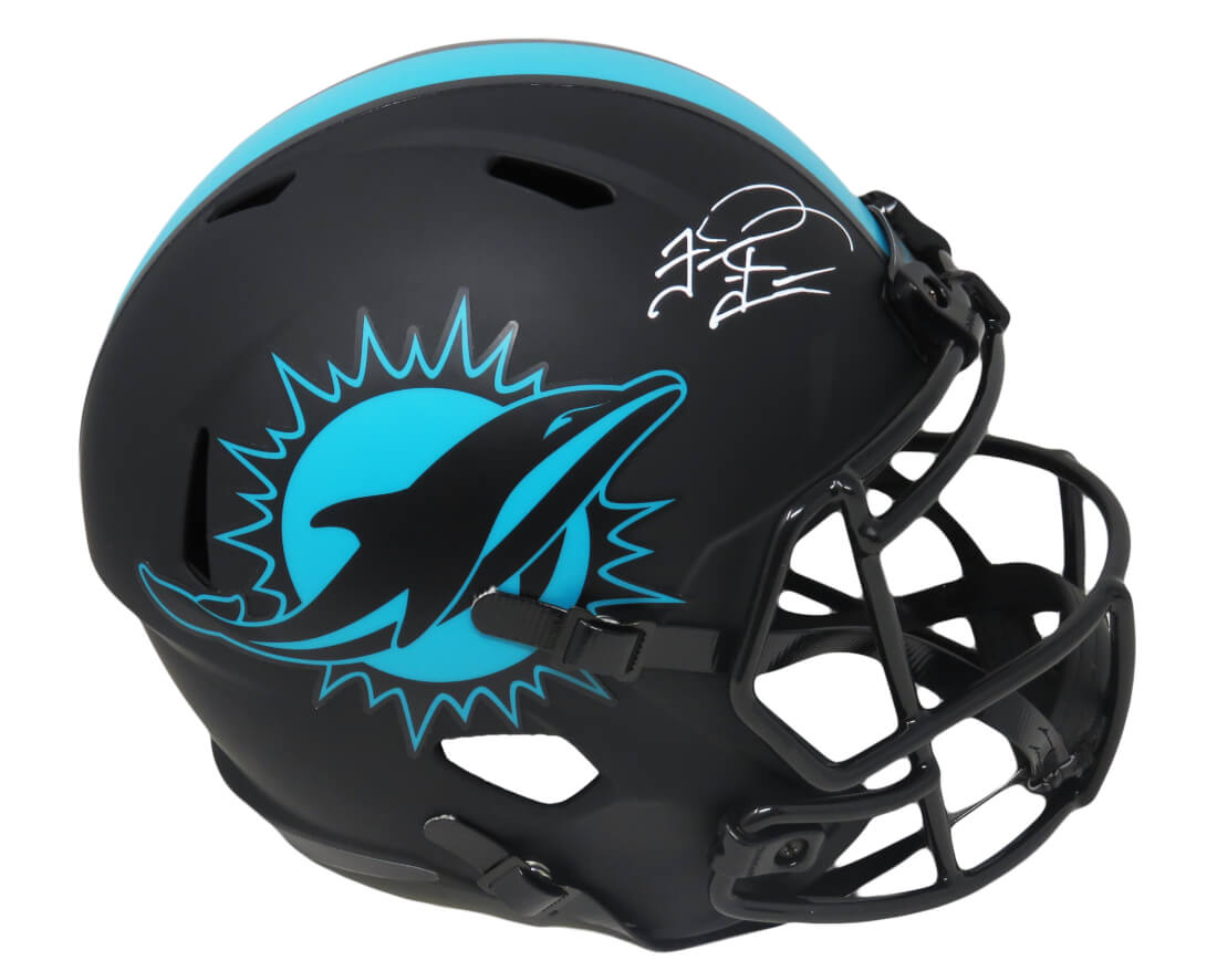 Miami Dolphins Eclipse Black Matte Riddell Full Size Speed Replica Football  Helmet