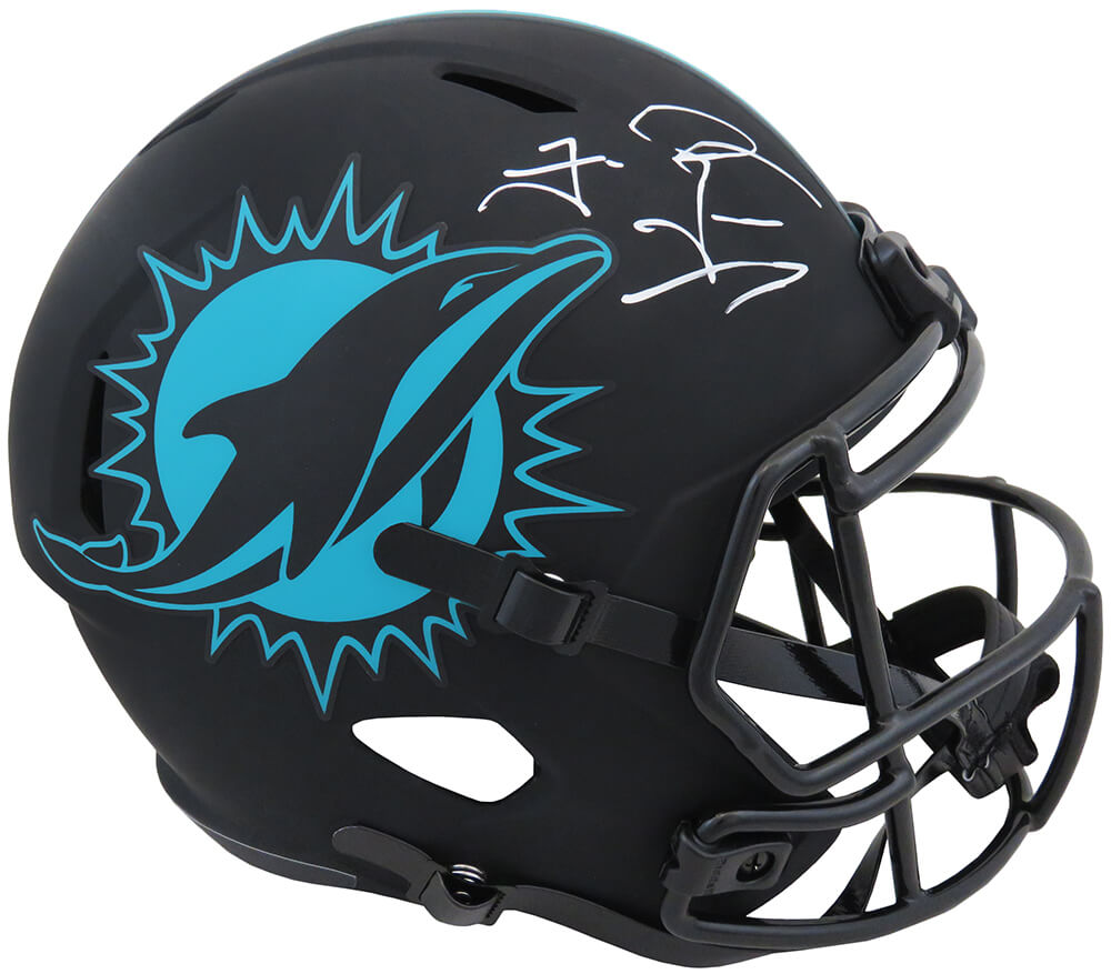 Miami Dolphins Eclipse Black Matte Riddell Full Size Speed Replica Football  Helmet