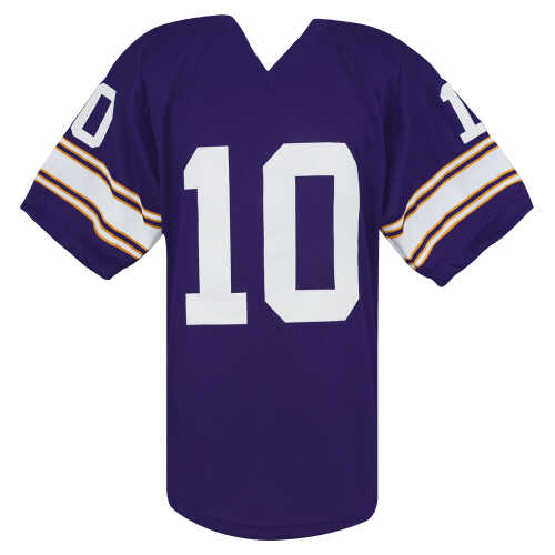 Fran Tarkenton Signed Purple Throwback Custom Football Jersey w/HOF'86 - Image 3