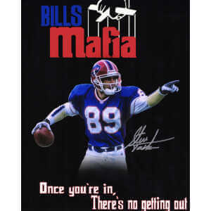 Steve Tasker Signed Buffalo Bills ‘Bills Mafia’ 8×10 Photo