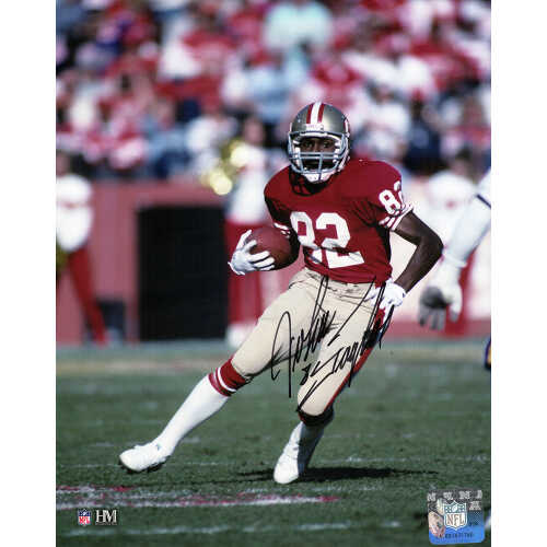John Taylor Signed San Francisco 49ers Running With Ball Action 8×10 Photo