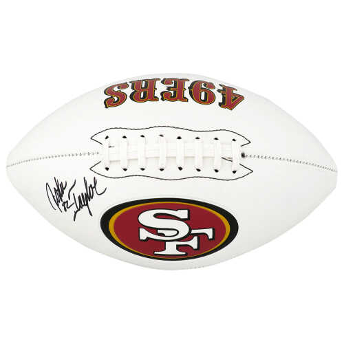John Taylor Signed San Francisco 49ers Franklin White Logo Football