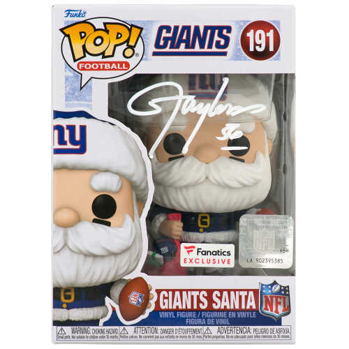 Lawrence Taylor Signed New York Giants 'SANTA' Funko Pop Doll #191