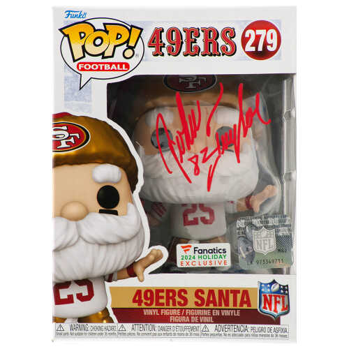 John Taylor Signed San Francisco 49ers SANTA Funko Pop Doll #279