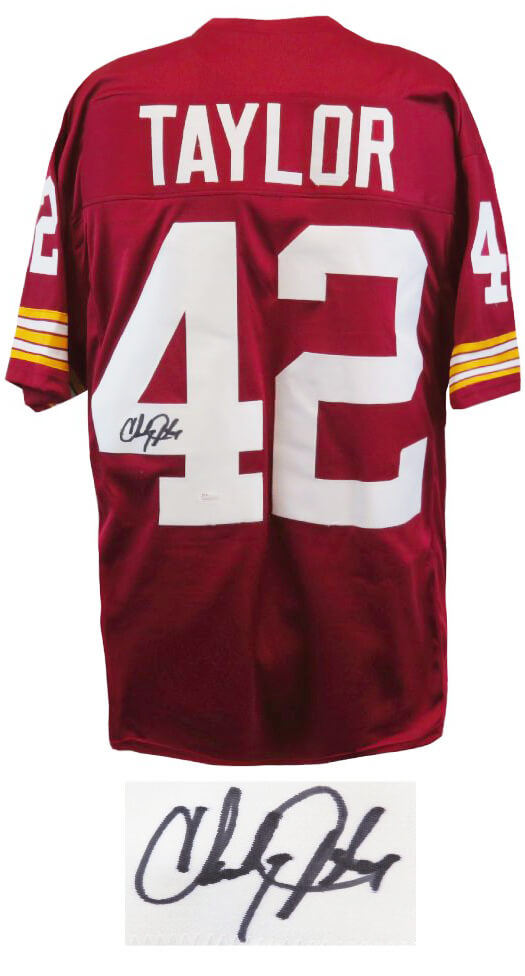 CHARLEY TAYLOR SIGNED WASHINGTON REDSKINS JERSEY JSA