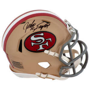 John Taylor Signed San Francisco 49ers T/B Riddell Speed Mini Helmet
