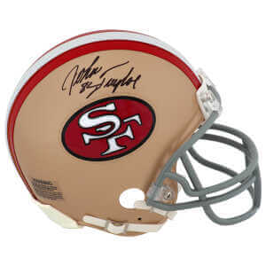 John Taylor Signed San Francisco 49ers Throwback Riddell (VSR4) Mini Helmet