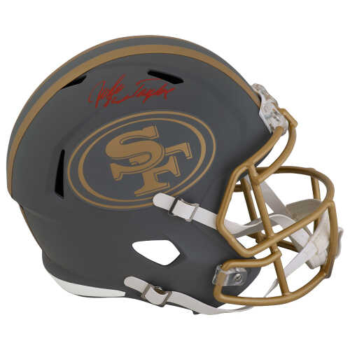 John Taylor Signed San Francisco 49ers SLATE Riddell Full Size Speed Replica Helmet