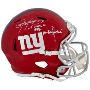 Lawrence Taylor Signed New York Giants FLASH Riddell Full Size Speed Replica Helmet w/LT Bad MFer