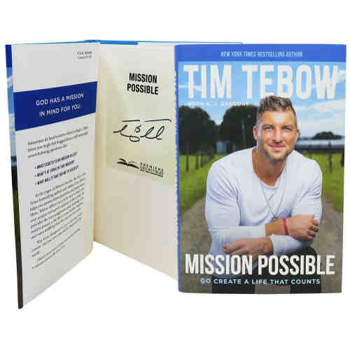 Tim Tebow Signed Mission Possible Hard Cover Book